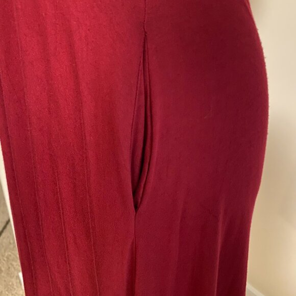 Weaczzy Red Wine Sleeveless Stretchy Swing Tank Dress with Pockets Size Medium - Picture 8 of 13